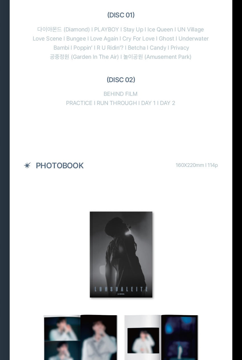 2024 BAEKHYUN ASIA TOUR [Lonsdaleite] in SEOUL Blu-ray