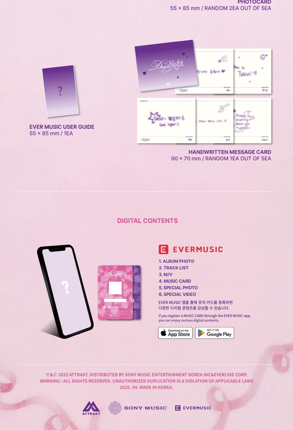 FIFTY FIFTY - 3rd Mini Album [Day & Night] EVER Version (2 Versions).