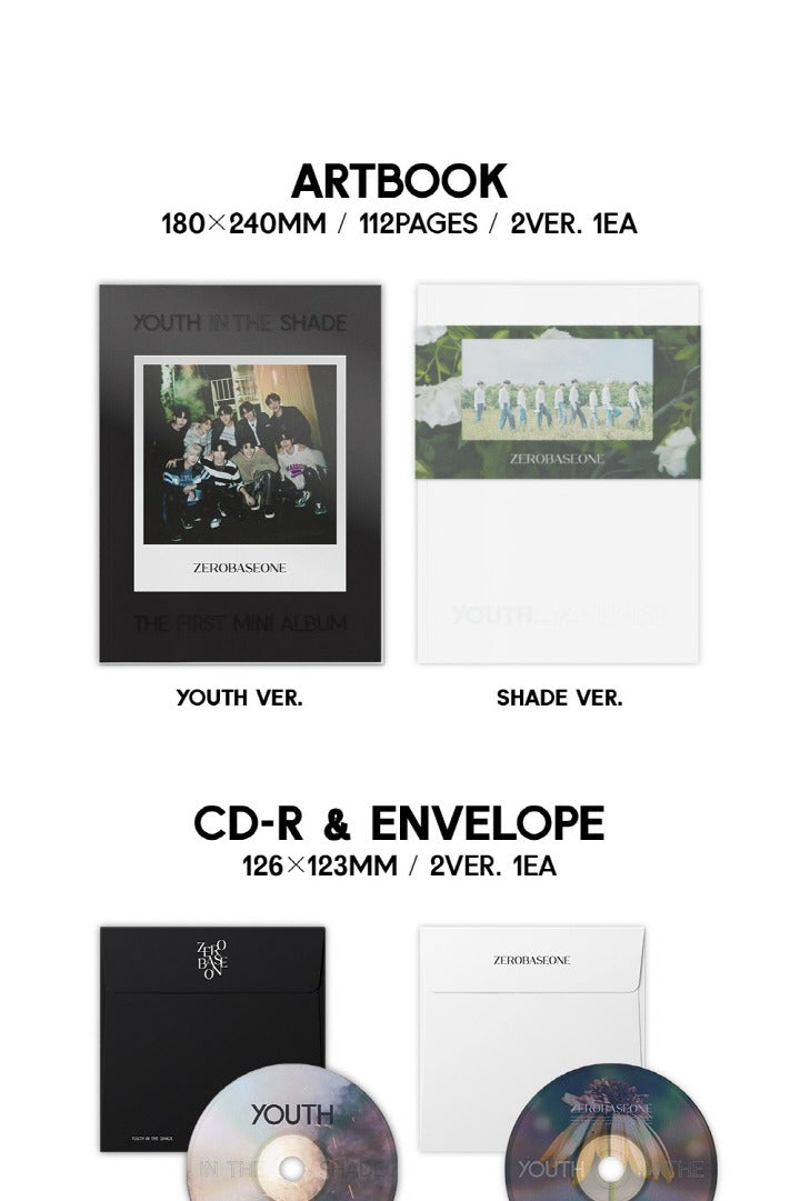ZEROBASEONE 1ST MINI ALBUM, YOUTH IN THE SHADE.