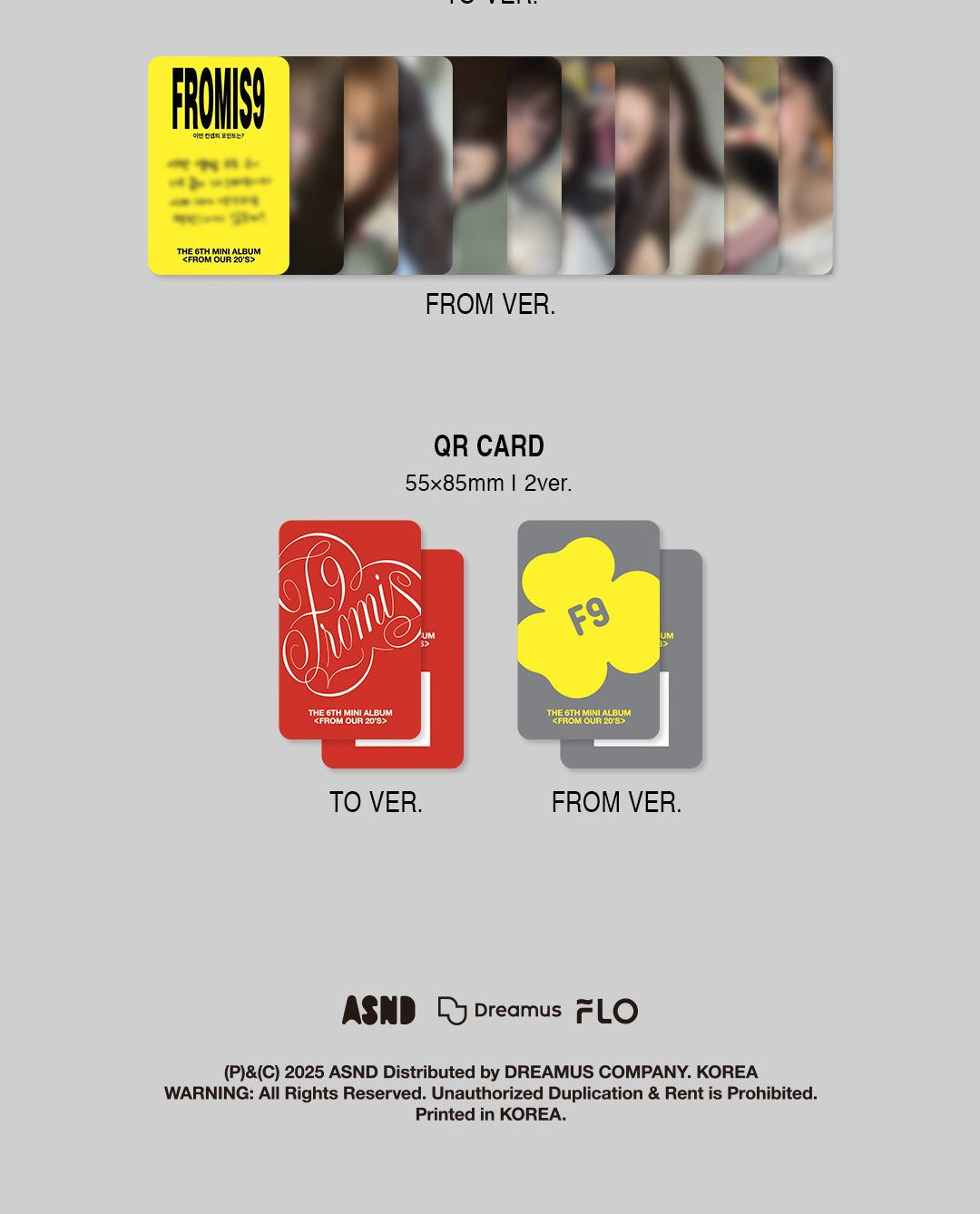 Fromis_9 (F9) - 6th Mini Album [From Our 20's] Postcard Version (2 Versions)