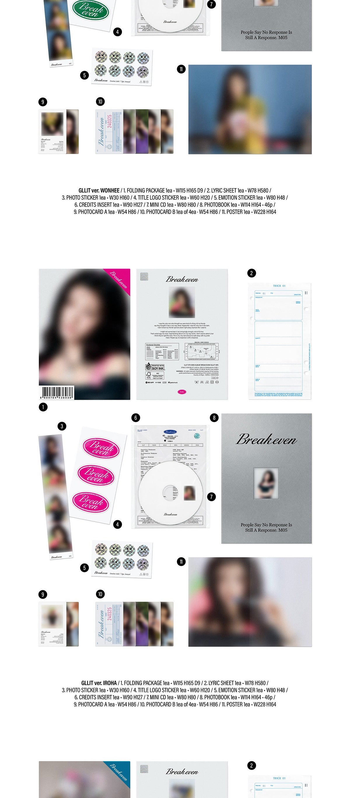 (PRE-ORDER 2026-10-27) ILLIT - 5th Mini Album [BREAK EVEN] GLLIT Version (5 Versions) Random 1ea (POB Included - pre-order only)