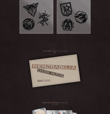 ENHYPEN Dark Moon Special Album Memorabilia Vargr Version.