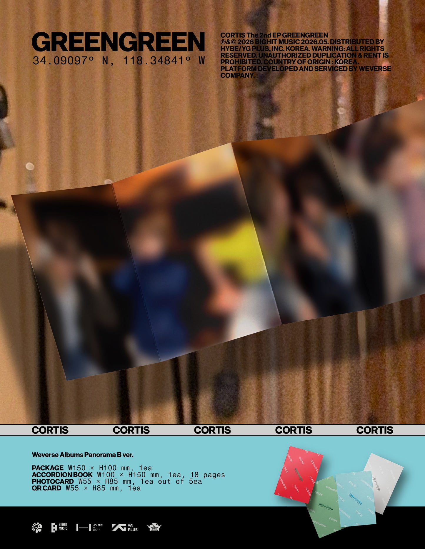 (PRE-ORDER 2026-05-04) CORTIS - The 2nd EP [GREENGREEN] Weverse Albums Version (4 Versions) Random 1ea (Weverse Shop POB Included)