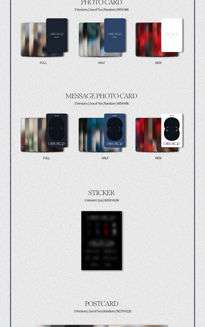ENHYPEN - 4TH MINI ALBUM [DARK BLOOD] (3 Versions).