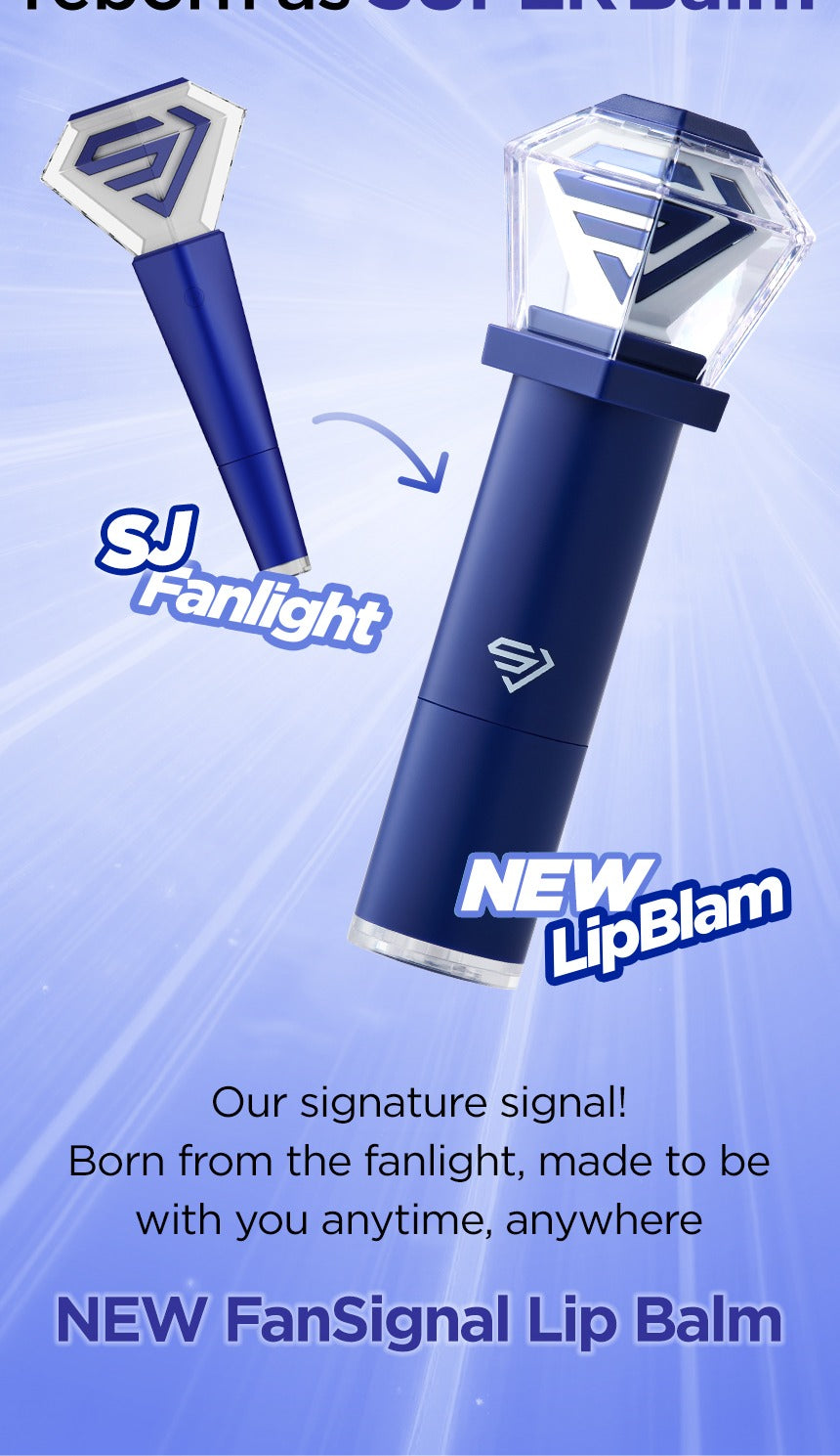 (PRE-ORDER 2026-01-10) SUPER JUNIOR - FanSignal Lip Balm (Light stick theme).