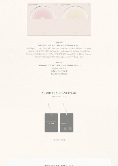 (PRE-ORDER 2025-10-31) Taeyeon - [CONCERT The TENSE Memory Box] Blu-ray Version.