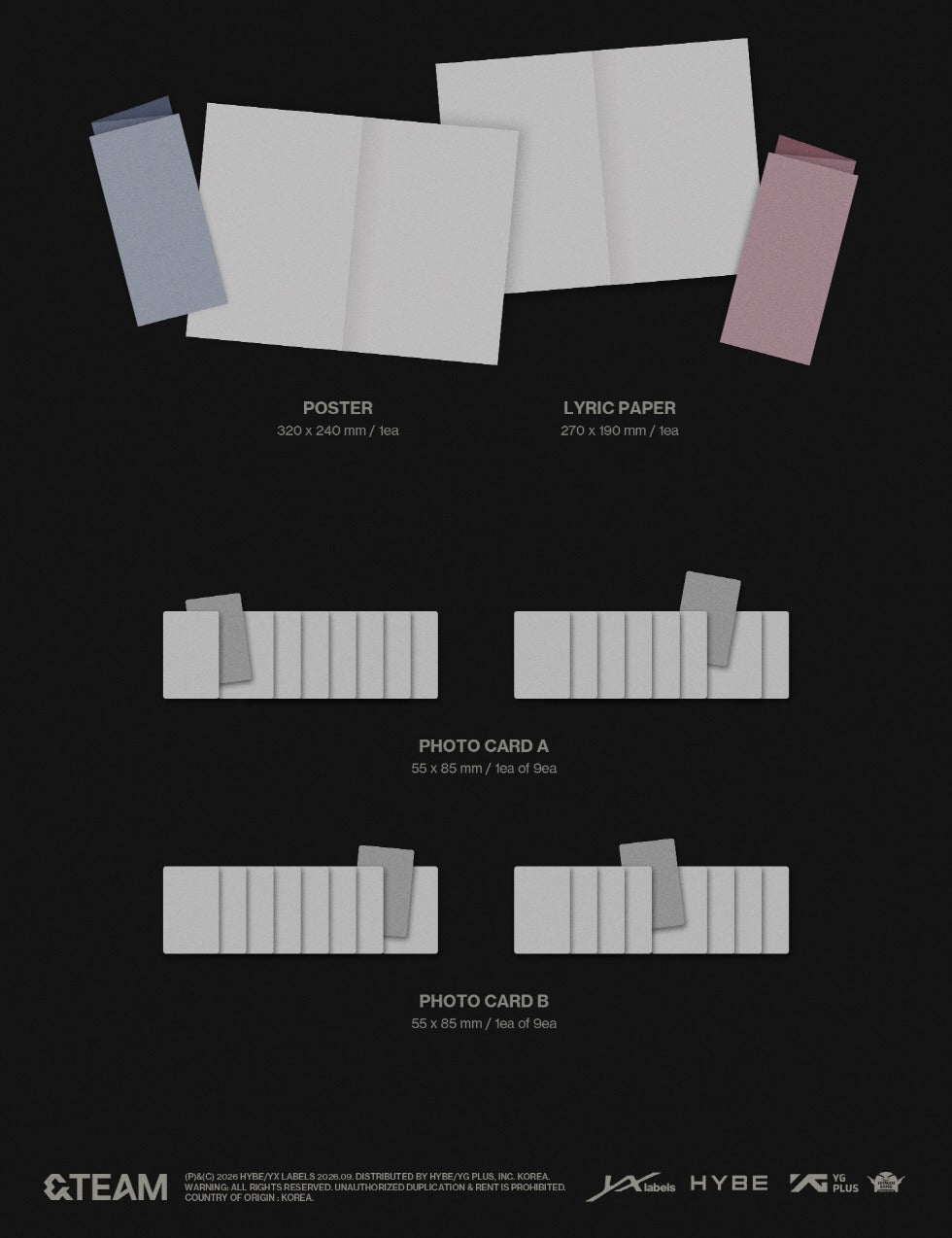 (PRE-ORDER 2026-09-08) &TEAM - Korea 2nd Mini Album [Mark on Me] (2 Versions) Random 1ea