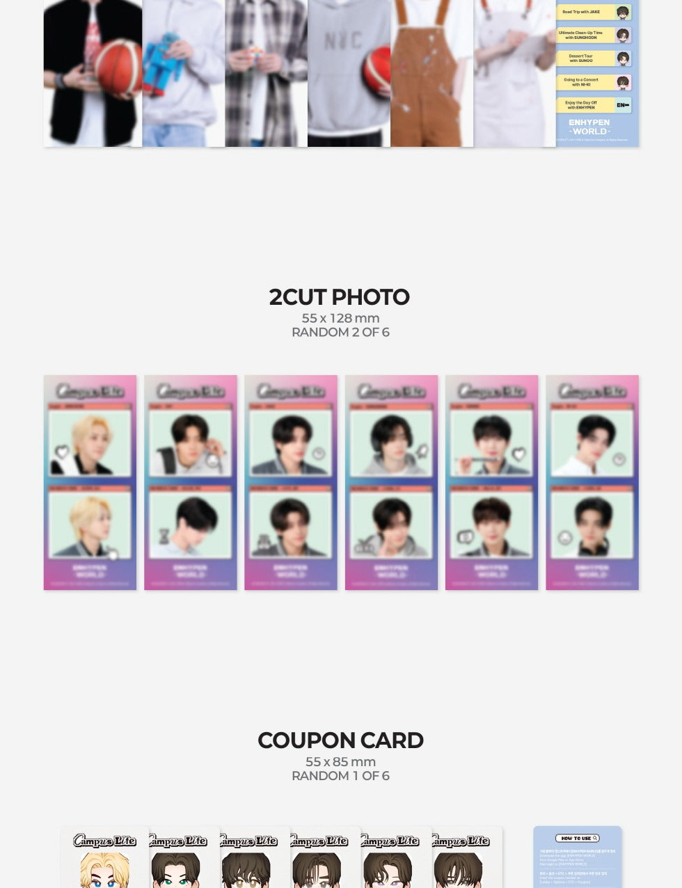 ENHYPEN - World Coupon Card Collection [CAMPUS LIFE] (2 Versions)