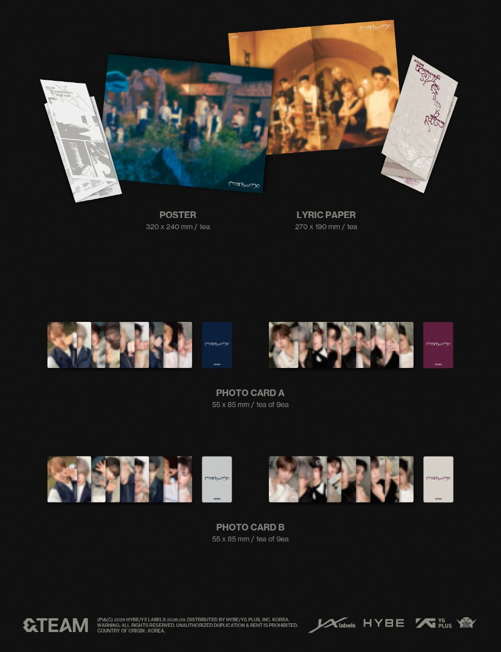 &TEAM - Korea 2nd Mini Album [Mark on Me](2 Versions)(🎁POB Option available)