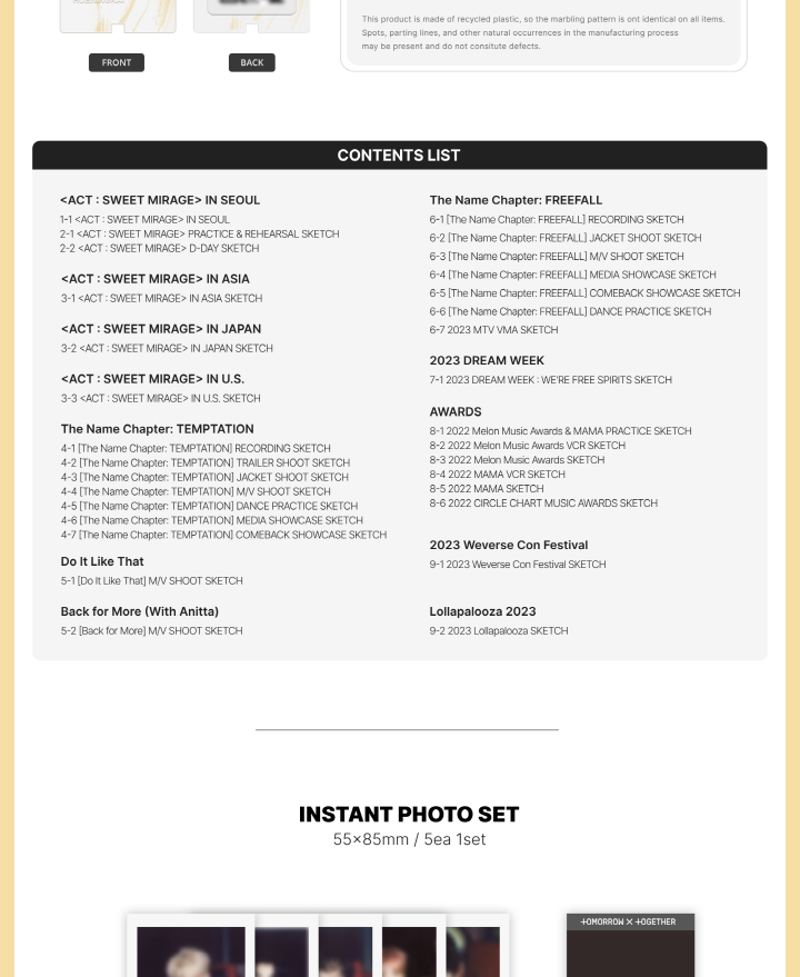 TOMORROW X TOGETHER (TXT) - [Memories : Fourth Story](POB - Group Photo TICKET Included)