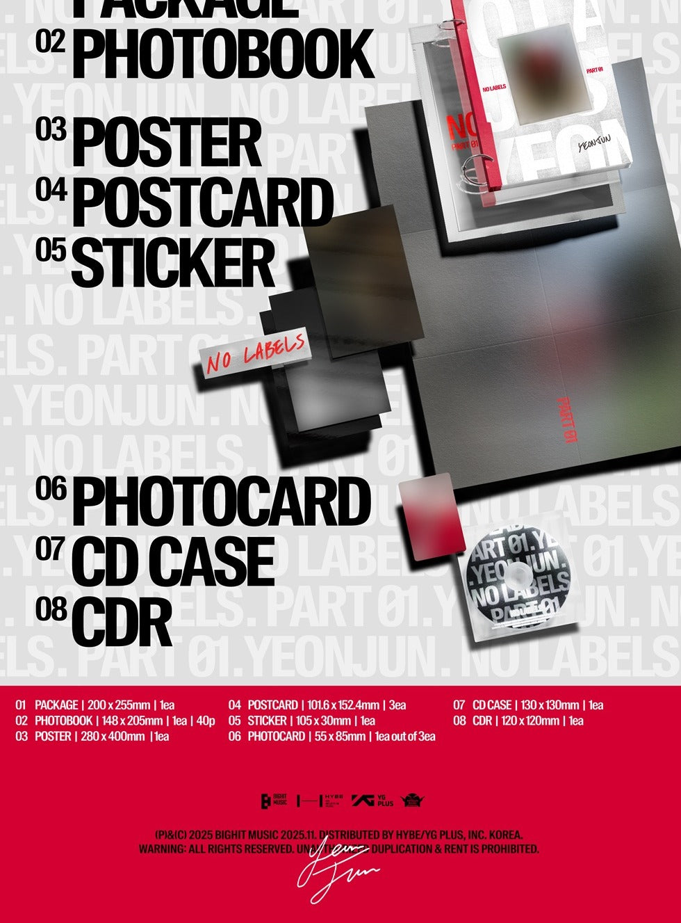 YEONJUN (TXT) - [NO LABELS: PART 01] (3 Versions)(RESTOCK 2026-02-21).