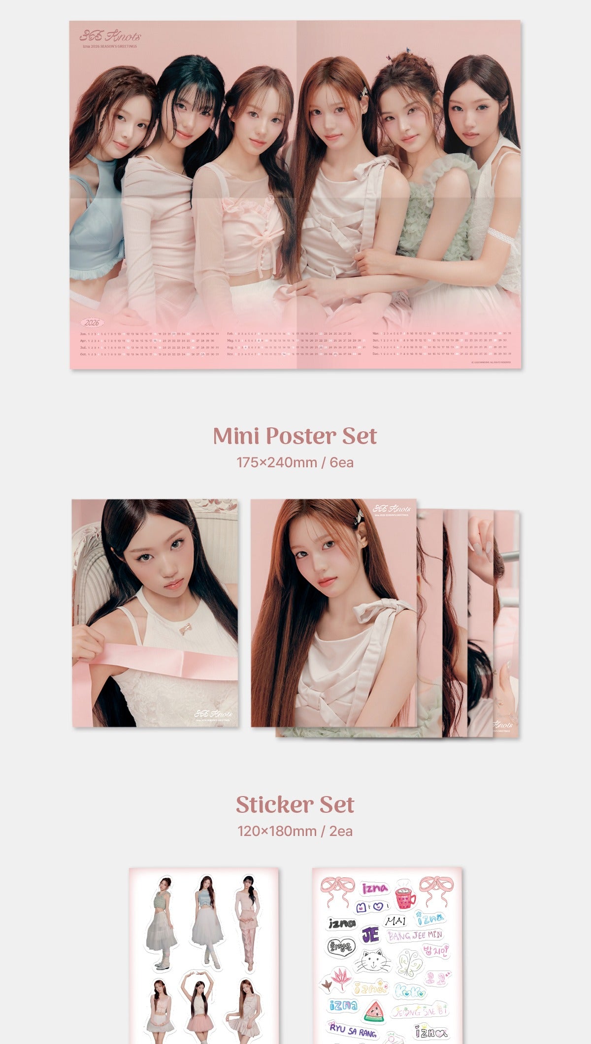 (PRE-ORDER 2026-01-30) izna - 2026 Season's Greetings [365 Knots](POB - Photocard 6ea 1set)(💝 K-Towns 2026 Season's Greetings Event!)