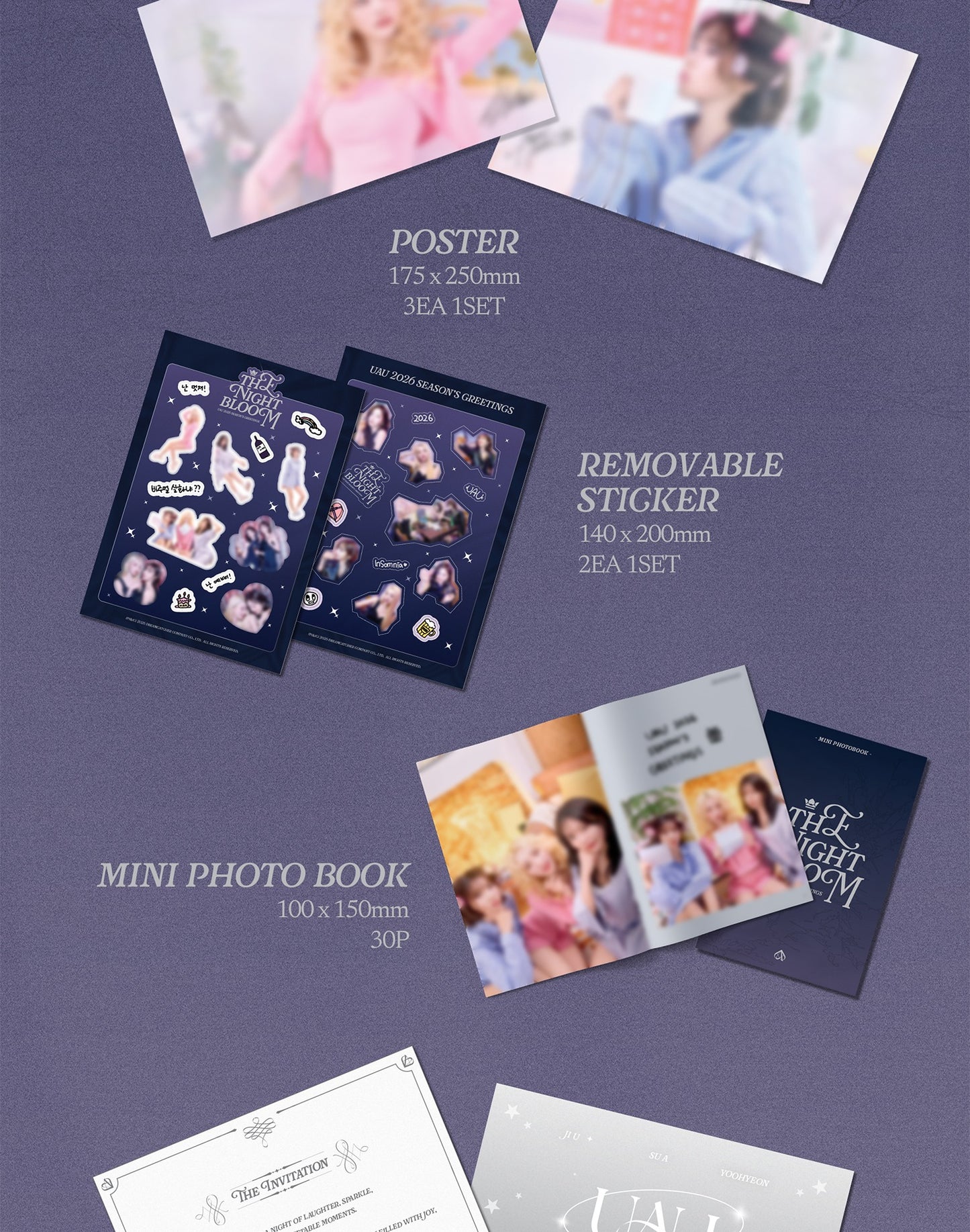 (PRE-ORDER 2025-12-26) UAU (Dreamcatcher) - 2026 Season's Greetings [THE NIGHT BLOOM](POB - Unreleased Selfie Photocard 1ea Included - Pre-order only)(💝 K-Towns 2026 Season's Greetings Event!)