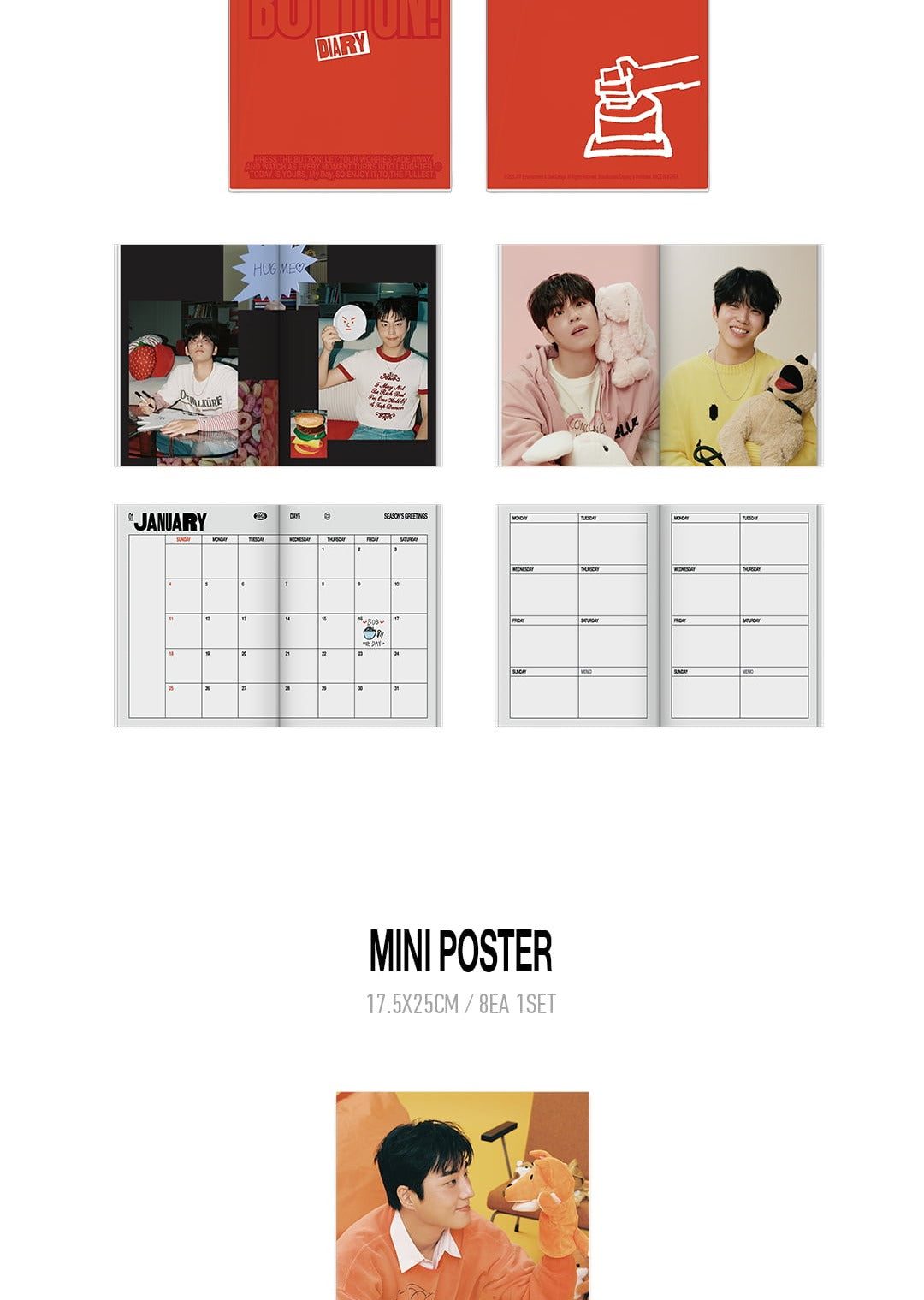 (PRE-ORDER 2025-12-22) Day6 - 2026 Season's Greetings [PRESS THE BUTTON] (POB - Photocard Set)(💝 K-Towns 2026 Season's Greetings Event!)
