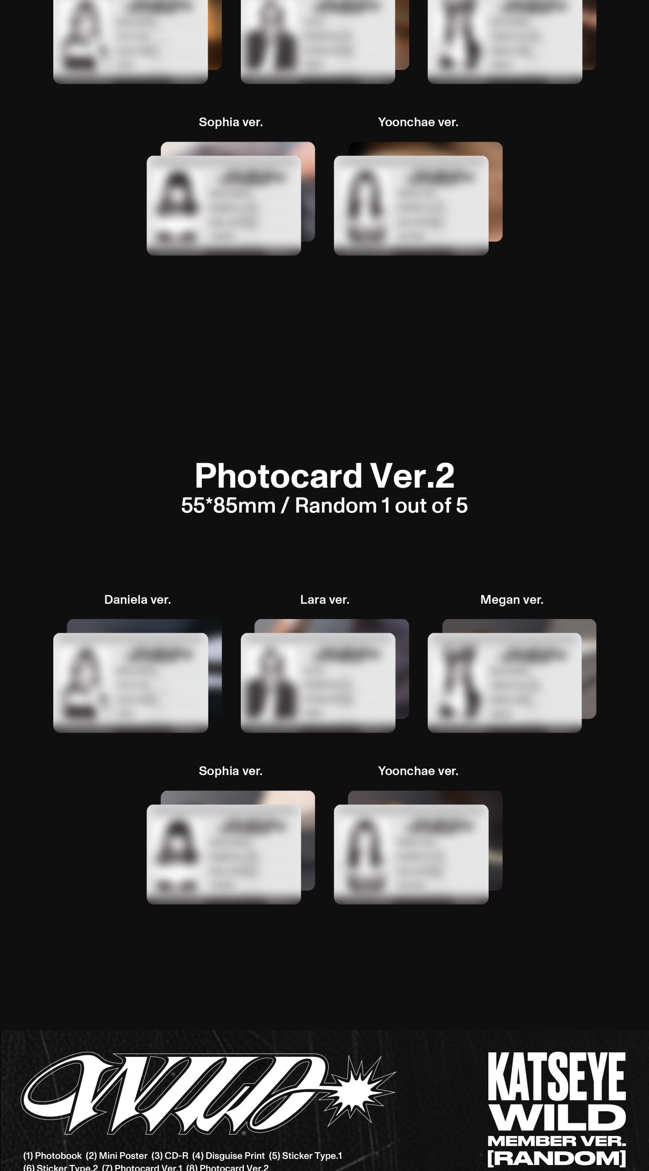 (PRE-ORDER 2026-08-14) KATSEYE - [WILD] Member Version (5 Versions) Random 1ea (POB Included)