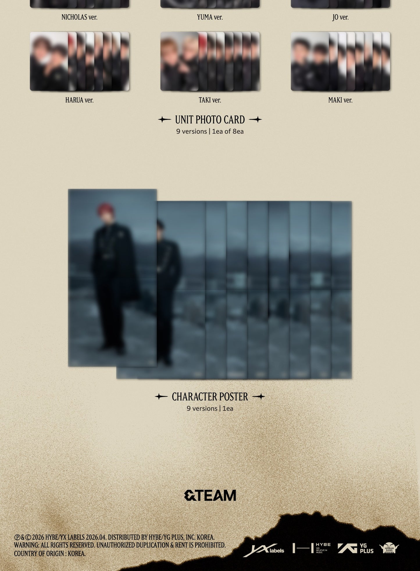 &TEAM - Japan 3rd EP Album [We on Fire] Solo Edition (9 Versions)