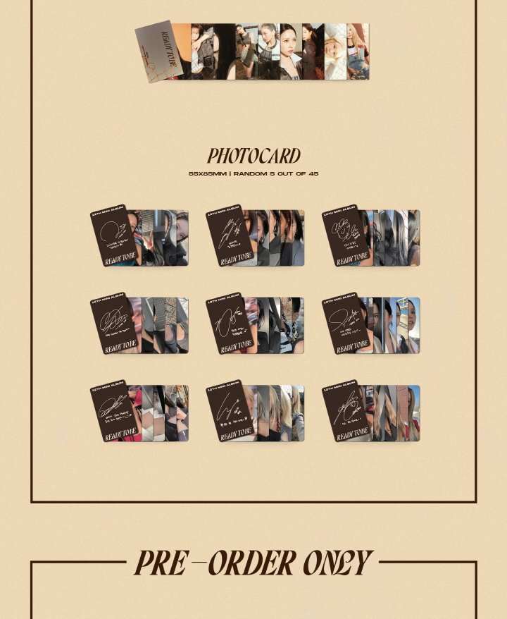 TWICE 12th Mini Album READY TO BE, 3 VERSIONS.