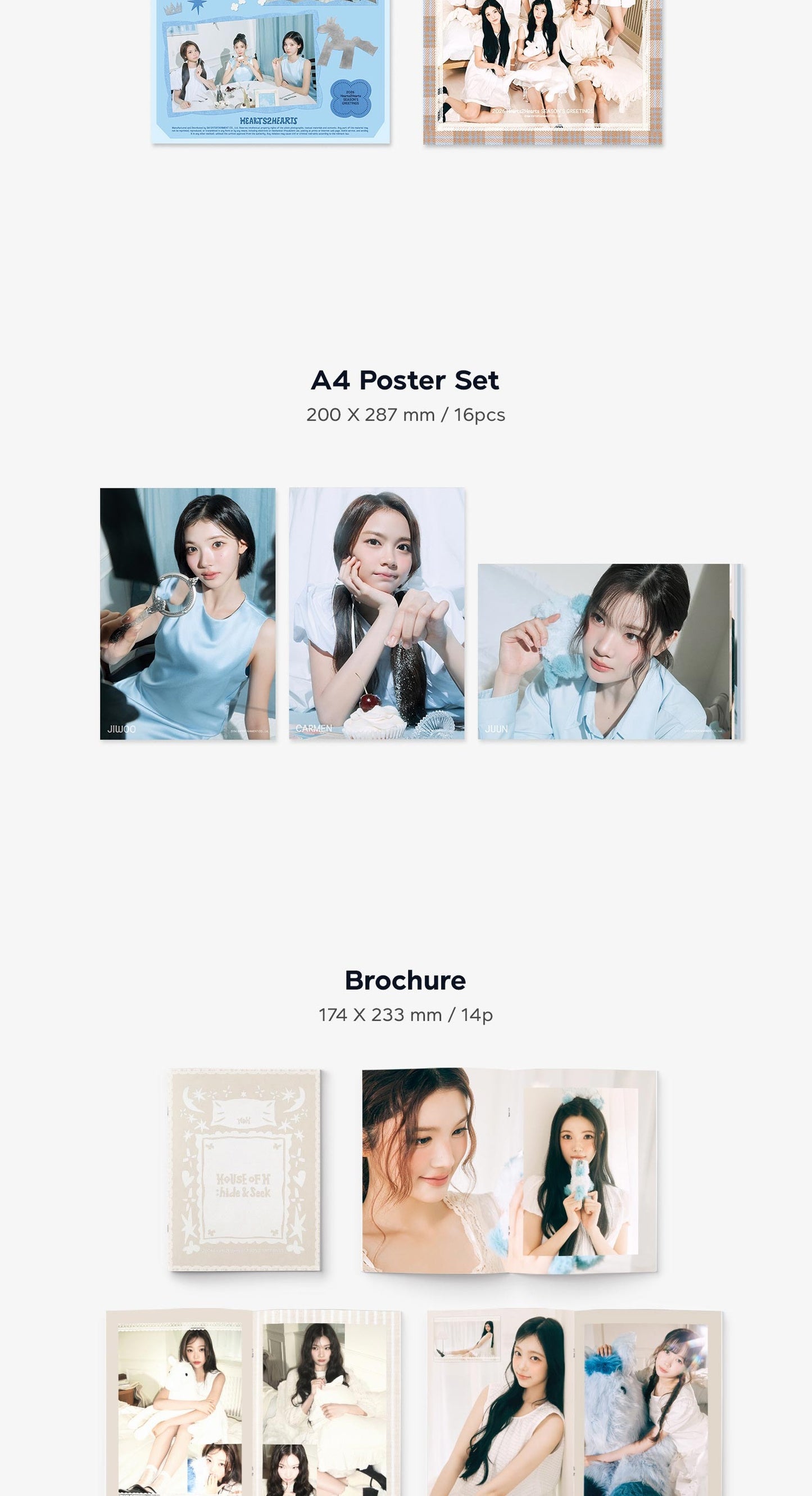 (PRE-ORDER 2025-12-26) Hearts2Hearts - 2026 Season's Greetings Video Edition (POB - Photocard Set + Removable Sticker)(💝 K-Towns 2026 Season's Greetings Event!)