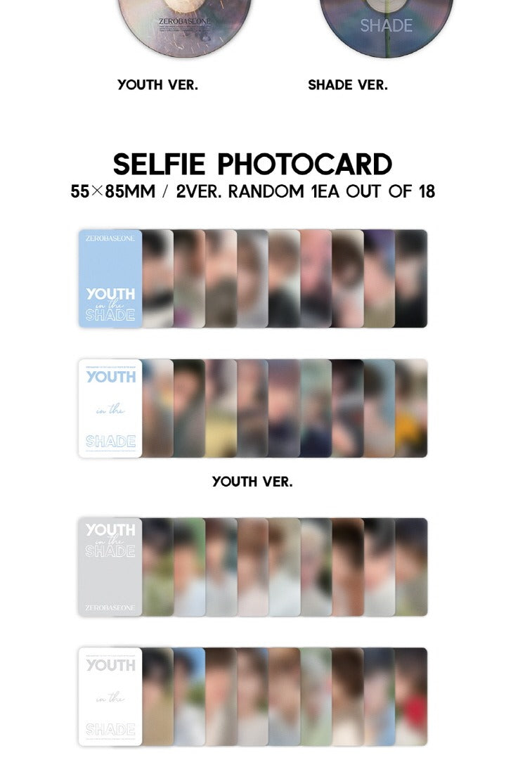ZEROBASEONE 1ST MINI ALBUM, YOUTH IN THE SHADE.