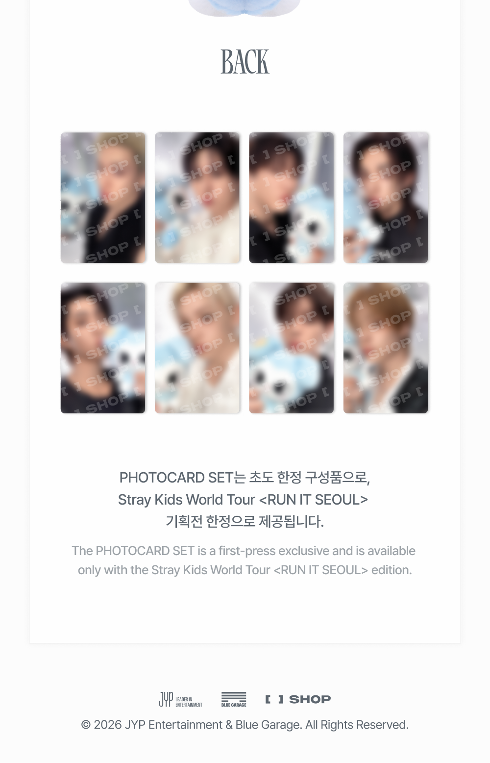 (PRE-ORDER 2026-11-16) Stray Kids - [Stray Kids World Tour <RUN IT SEOUL> Merch] TASY PLUSH ORIGINAL Ver. - RUN IT (POB Included Based on Order Amount)