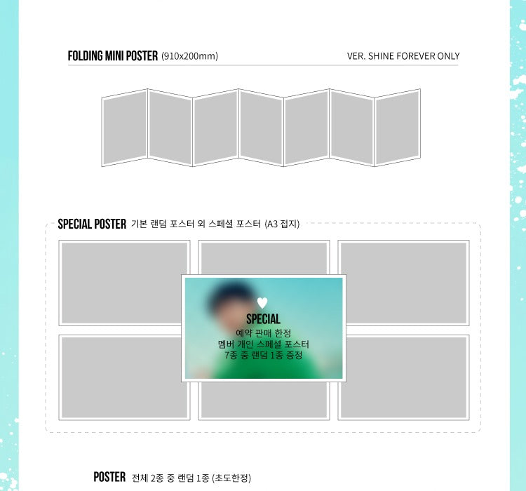 Monsta X 1st repackage album Shine forever (2 Versions).
