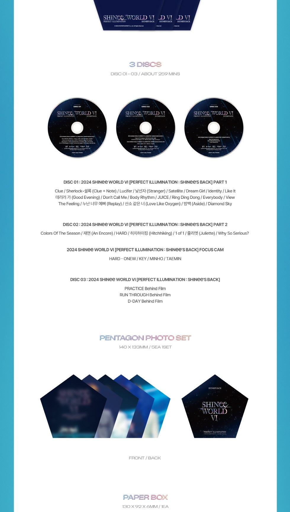 (PRE-ORDER 2025-08-29) SHINee - WORLD VI [PERFECT ILLUMINATION : SHINee’S BACK] Blu-ray Version