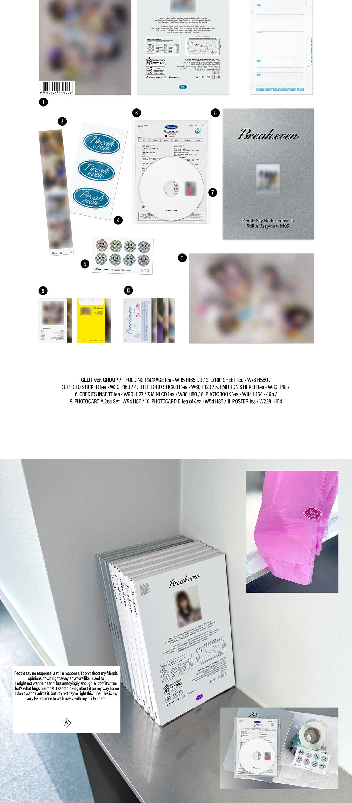 (PRE-ORDER 2026-10-27) ILLIT - 5th Mini Album [BREAK EVEN] GLLIT Version (5 Versions) Random 1ea (POB Included - pre-order only)