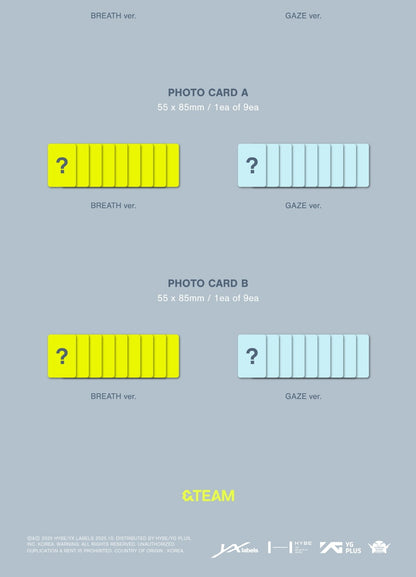 (PRE-ORDER 2025-10-28) &TEAM - Korea 1st Mini Album [Back to Life] (2 Versions) Set