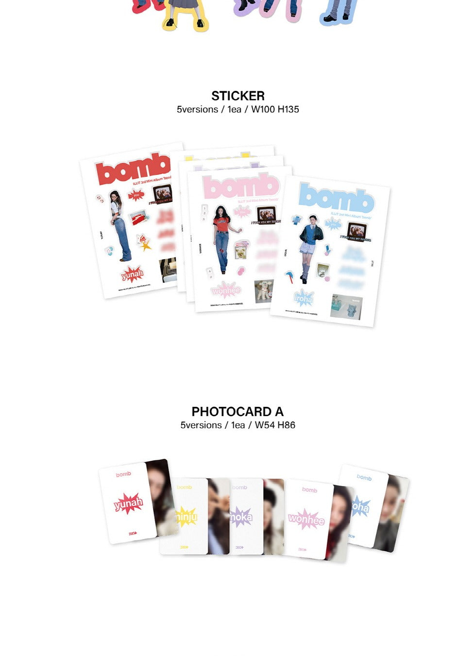ILLIT - 3rd Mini Album [bomb] GLLIT Version (5 Versions) Random
