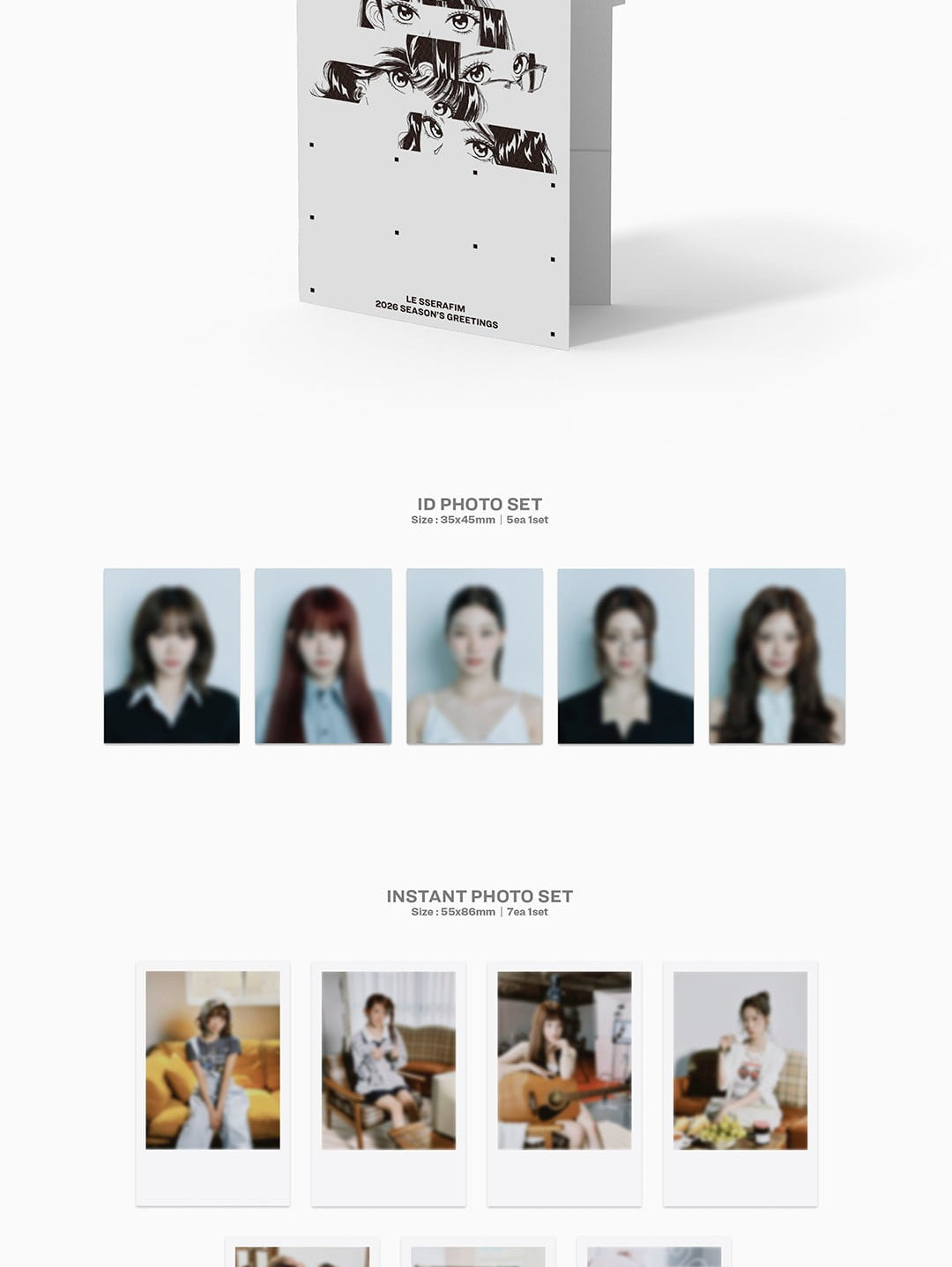 (PRE-ORDER 2025-12-24) LE SSERAFIM - 2026 Season's Greetings [THE DAILY FIM](POB - Unit Printed Photo 2ea)(💝 K-Towns 2026 Season's Greetings Event!)