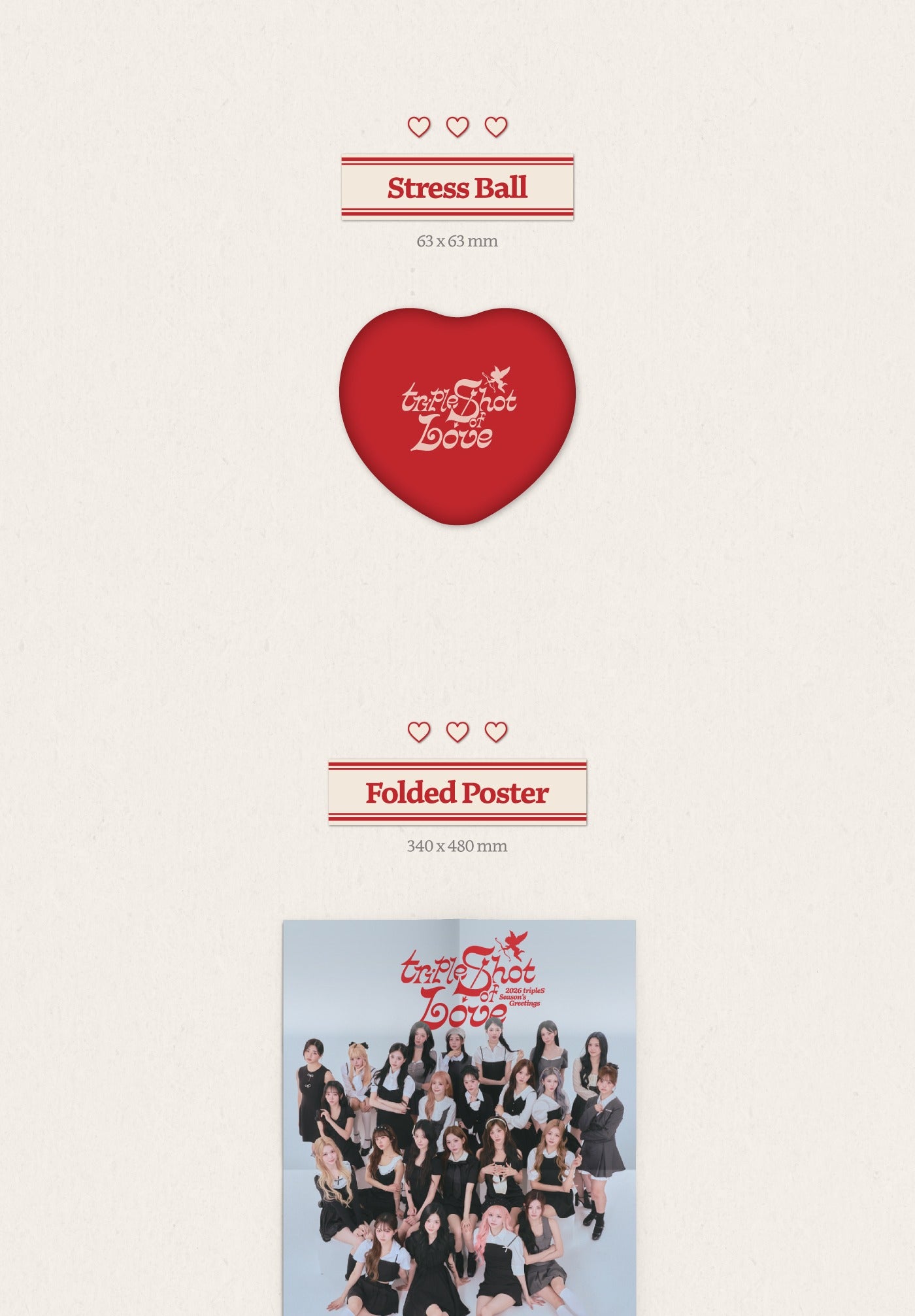 (PRE-ORDER 2026-01-30) tripleS - 2026 Season's Greetings [tripleShot of Love](💝 K-Towns 2026 Season's Greetings Event!)