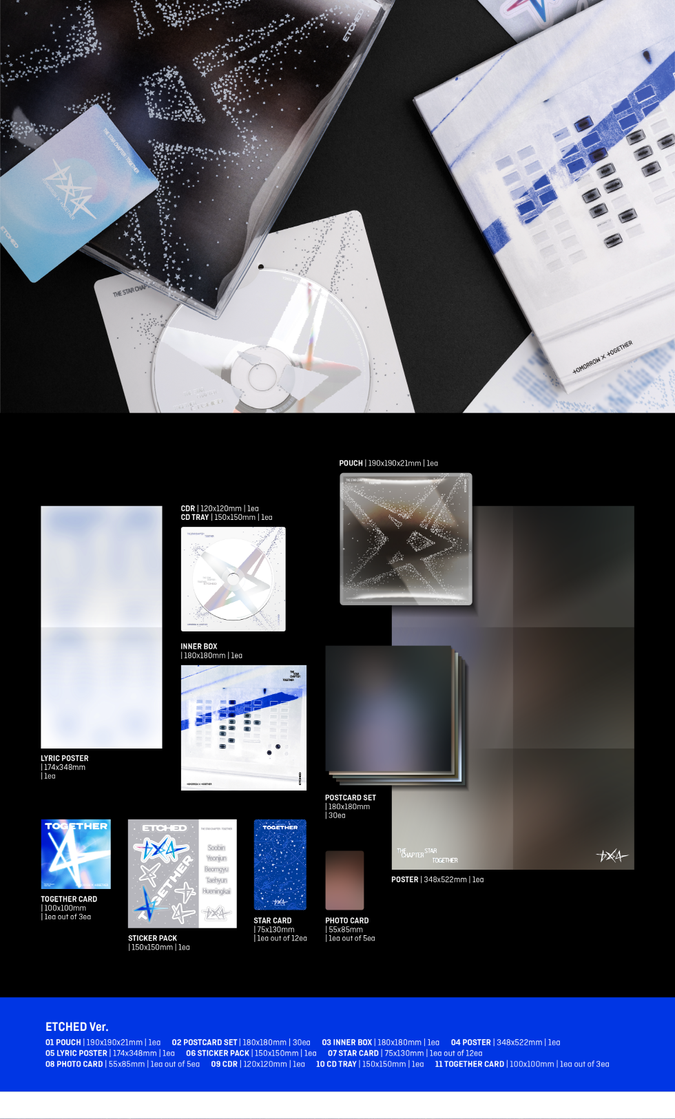 (PRE-ORDER 2025-07-21) TOMORROW X TOGETHER (TXT) - [THE STAR CHAPTER: TOGETHER] (3 Versions) Random 1ea (POB - Photocard 1ea - Preorder only)