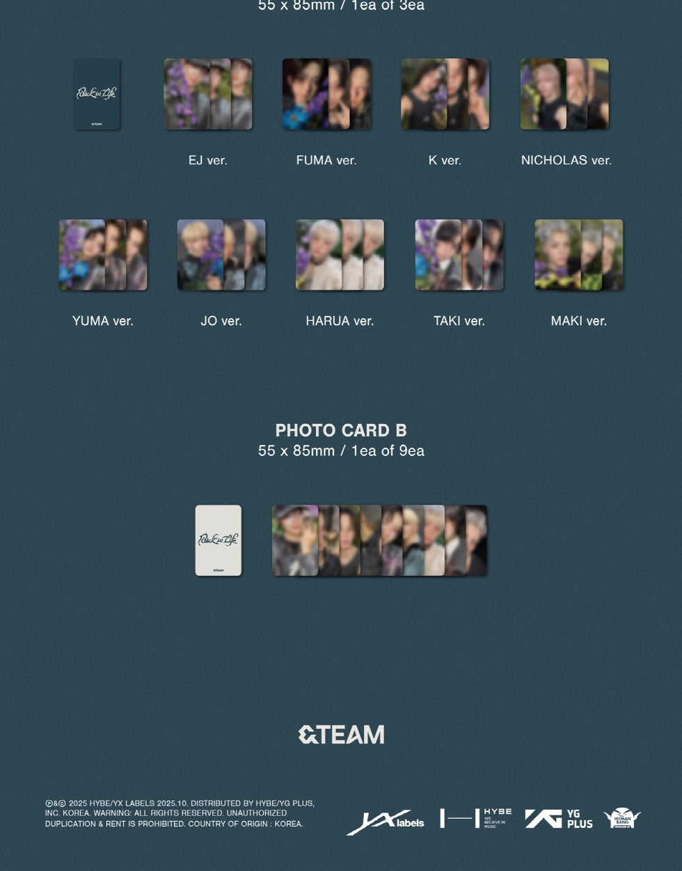 &TEAM - Korea 1st Mini Album [Back to Life] ROAR Version (9 Versions)