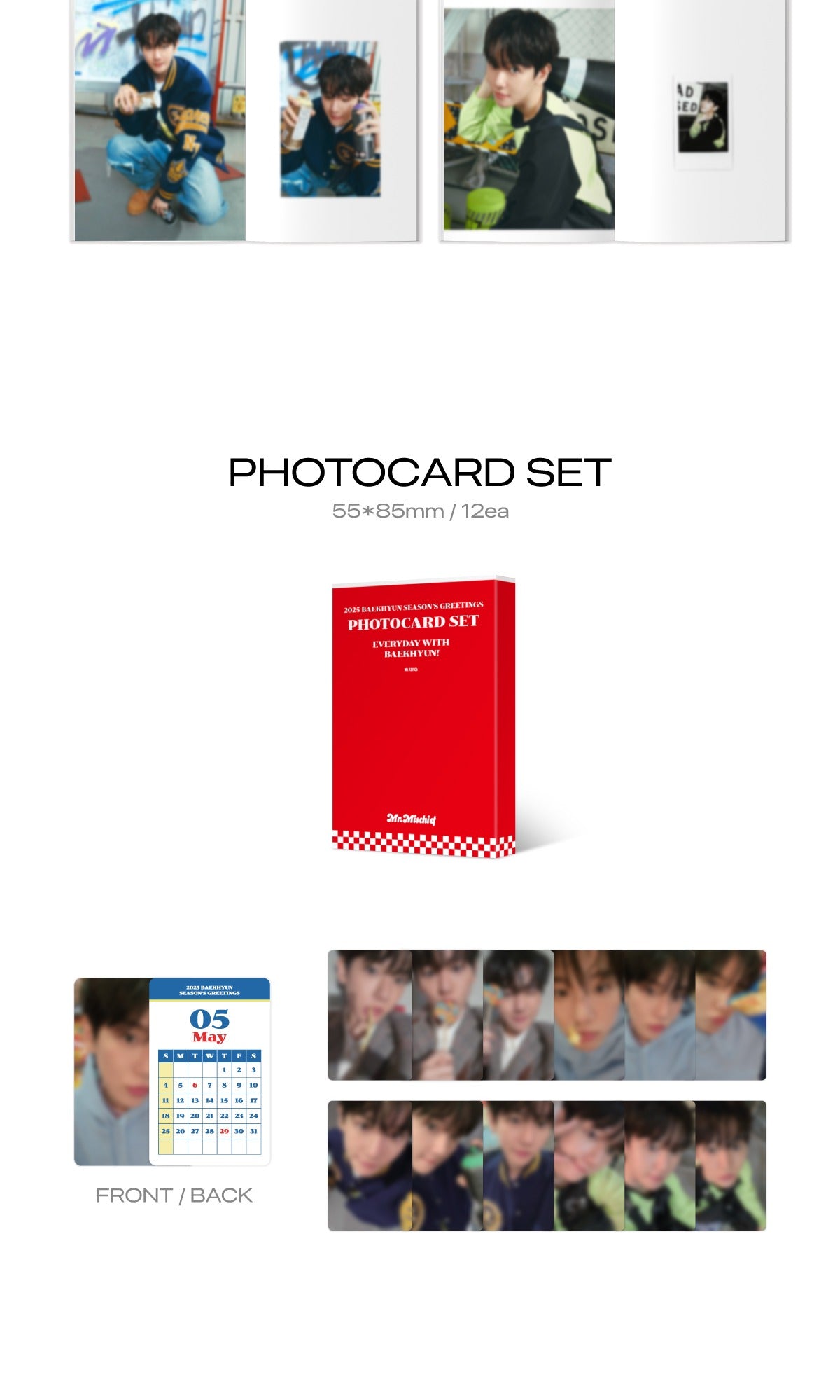 Baekhyun (EXO) - 2025 Season's Greetings_ Mr. Mischief (POB - 1 Photocard with K-Towns Season's Greetings Event).