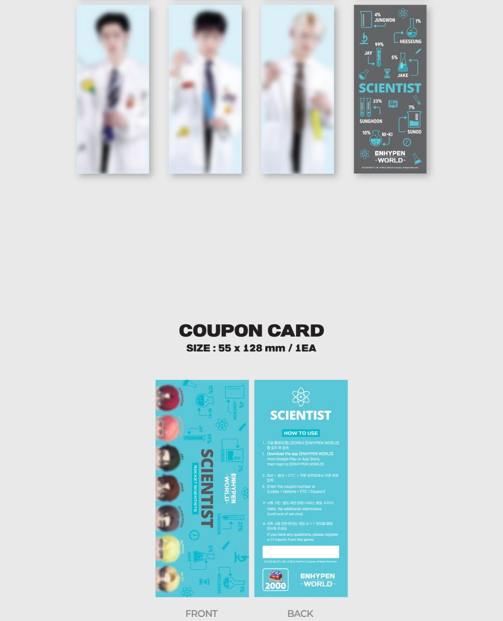ENHYPEN - World Coupon Card Collection [Scientist Version](2 Versions).