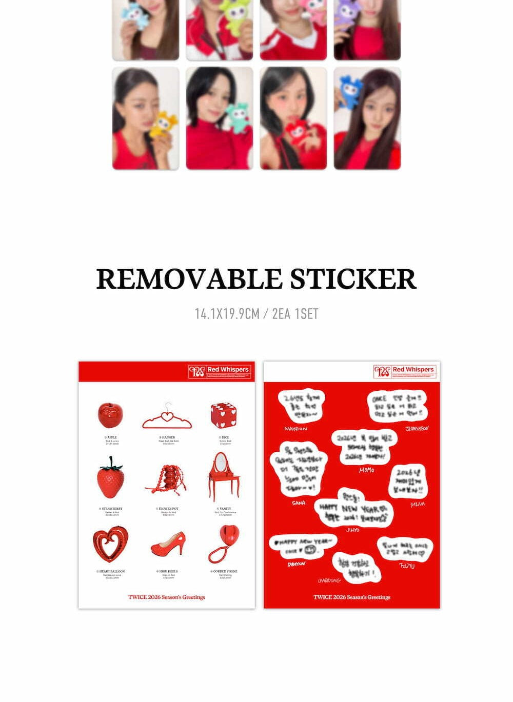 (PRE-ORDER 2025-12-22) Twice - 2026 Season's Greetings [RED WHISPERS] (POB - Photocard Set)(💝 K-Towns 2026 Season's Greetings Event!)