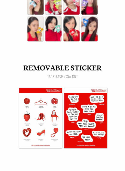 (PRE-ORDER 2025-12-22) Twice - 2026 Season's Greetings [RED WHISPERS] (POB - Photocard Set)(💝 K-Towns 2026 Season's Greetings Event!)