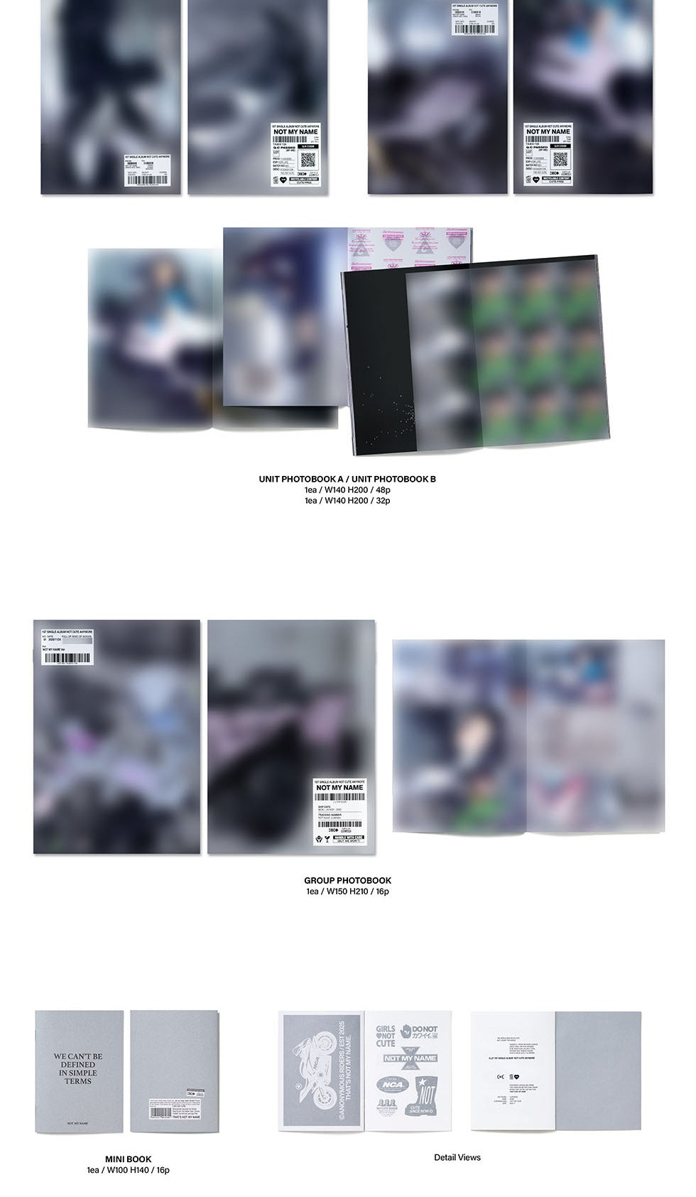 (PRE-ORDER 2025-11-24) ILLIT - 1st Single Album [NOT CUTE ANYMORE] (2 Versions) Set (POB - Photocard 2ea Included - Pre-order only)
