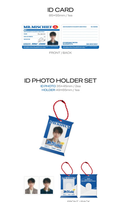 Baekhyun (EXO) - 2025 Season's Greetings_ Mr. Mischief (POB - 1 Photocard with K-Towns Season's Greetings Event).
