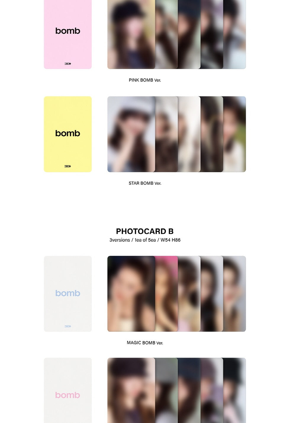 (PRE-ORDER 2025-06-16) ILLIT - 3rd Mini Album [bomb] (3 Versions) Set (POB - Photocard 3ea included - pre-order only)