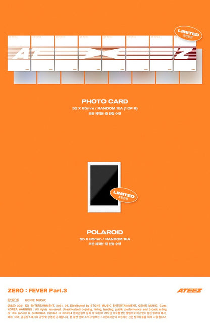 ATEEZ - [ZERO : FEVER PART 3] (3 Versions).