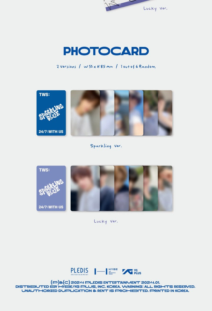 TWS - 1st Mini Album Sparkling Blue 2 Versions.