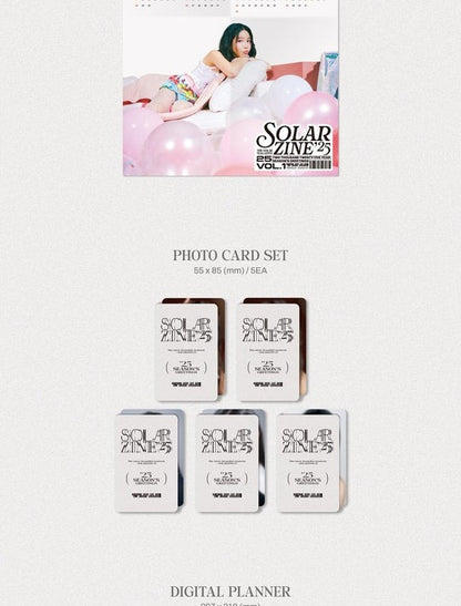 Solar (Mamamoo) - 2025 Season's Greetings_ [SOLARZINE'25] (POB - Photocards)(Limited Quantity).