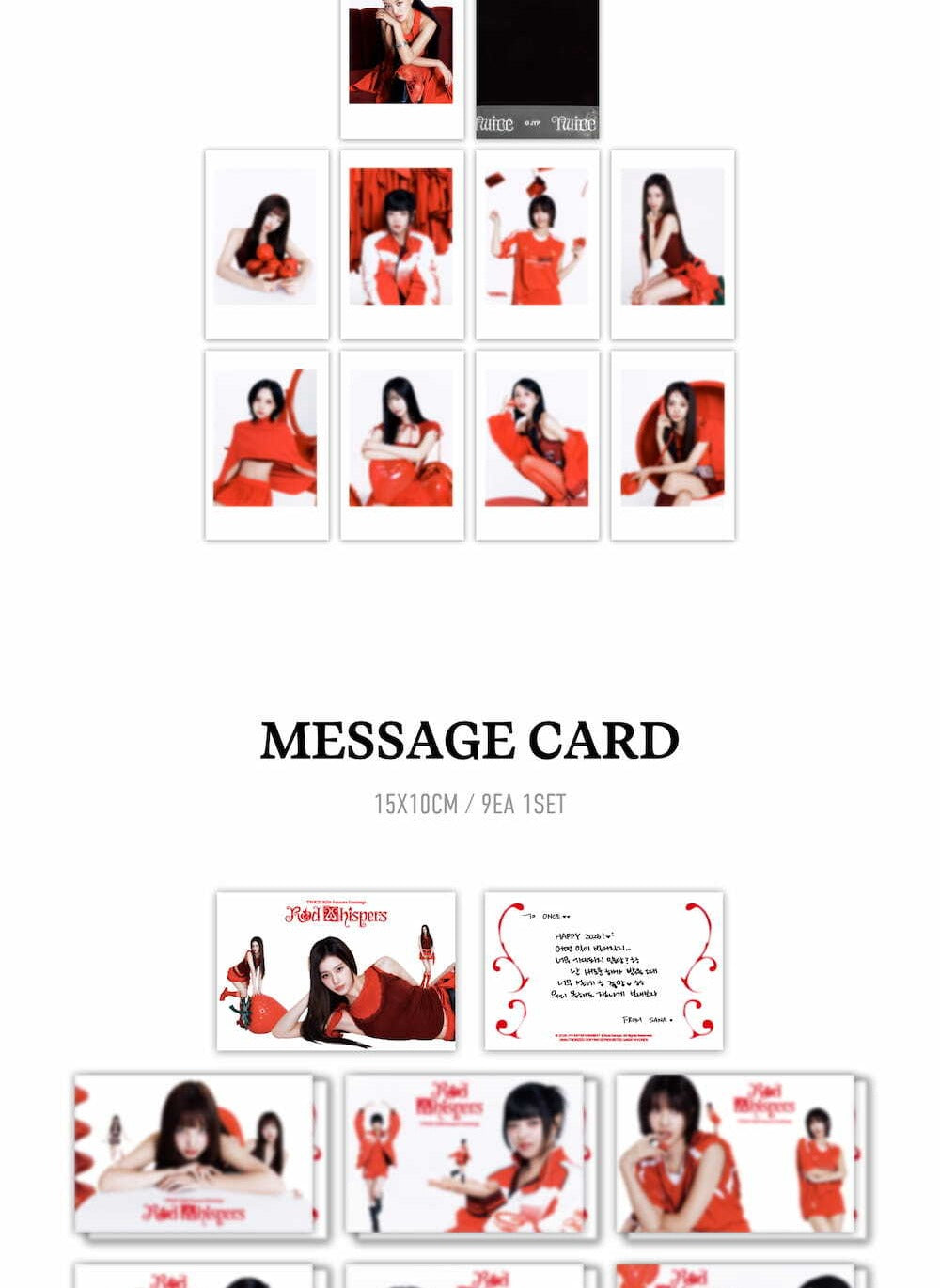 (PRE-ORDER 2025-12-22) Twice - 2026 Season's Greetings [RED WHISPERS] (POB - Photocard Set)(💝 K-Towns 2026 Season's Greetings Event!)