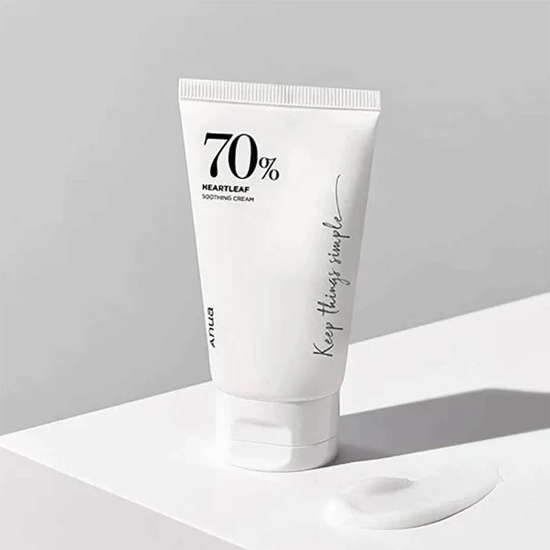 ANUA - Heartleaf 70% Soothing Cream (100 mL).