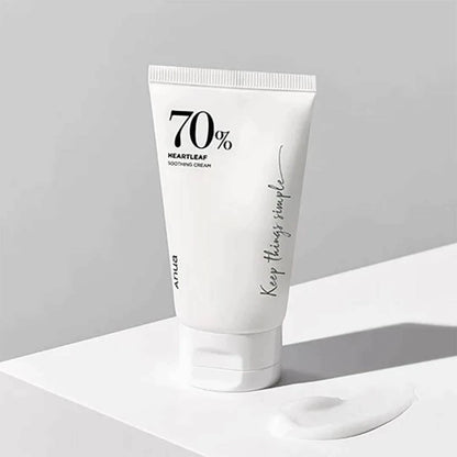 ANUA - Heartleaf 70% Soothing Cream (100 mL).